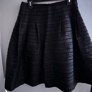 Talbots Black Pleated Skirt Size 2 Midi